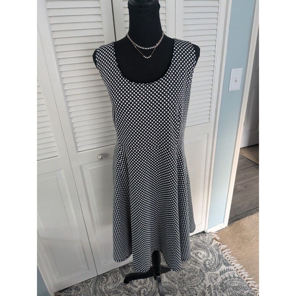 Lane Bryant Dress Women's 20 Black White Polka Dot Fit & Flare Dance Barbie Core